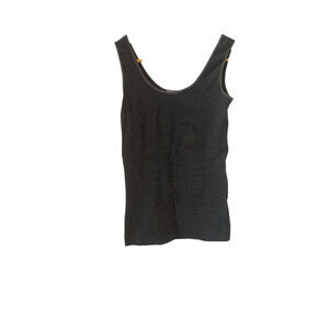 C’EST MOI Tank Top Bamboo Blend Sleeveless Stretch Small Striped Shirt S